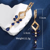 1 Pair Fairy Style Elegant Classic Style Water Droplets Tassel Inlay Copper Alloy Artificial Gemstones Rhinestones Drop Earrings