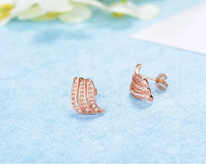 1 Pair Fairy Style Elegant Lady Geometric Inlay Copper Zircon Ear Studs