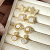 1 Pair Fairy Style Elegant Novelty Butterfly Inlay Copper Shell Zircon Ear Studs