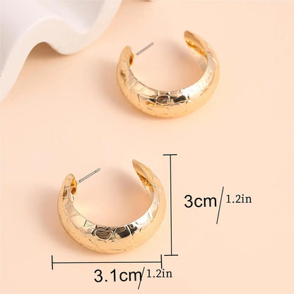 1 Pair Fairy Style French Style IG Style C Shape Iron Ear Studs