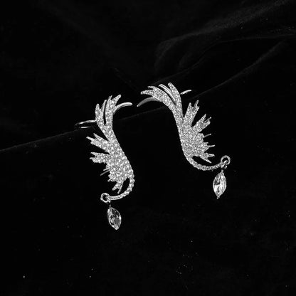 1 Pair Fairy Style Lady Wings Plating Inlay Alloy Rhinestones Ear Cuffs