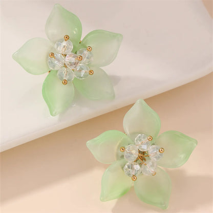 1 Pair Fairy Style Modern Style Sweet Flower Plastic Ear Studs