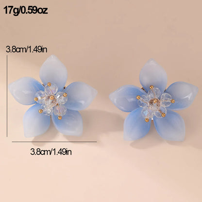 1 Pair Fairy Style Modern Style Sweet Flower Plastic Ear Studs