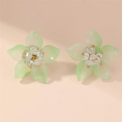 1 Pair Fairy Style Modern Style Sweet Flower Plastic Ear Studs