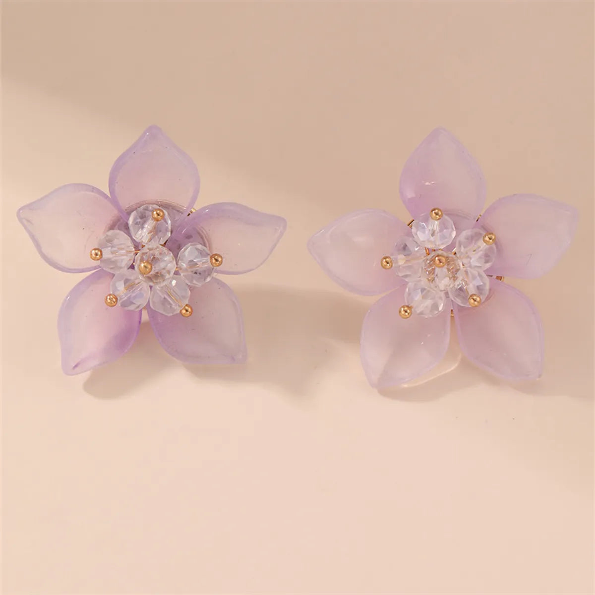 1 Pair Fairy Style Modern Style Sweet Flower Plastic Ear Studs