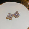 1 Pair Fashion Bow Knot Metal Inlay Zircon Women'S Ear Studs