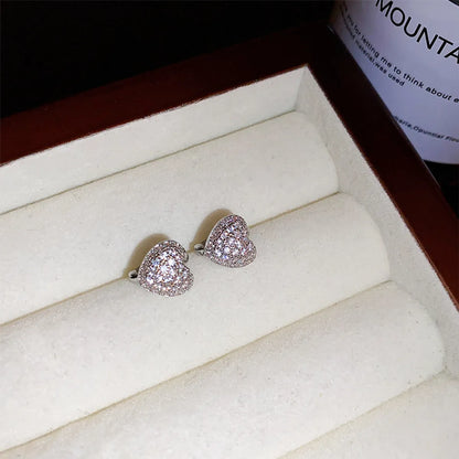 1 Pair Fashion Bow Knot Metal Inlay Zircon Women'S Ear Studs