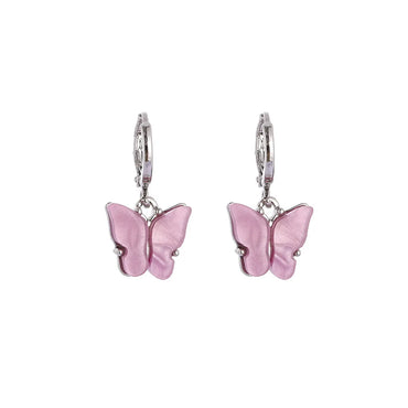 1 Pair Fashion Butterfly Acetic Acid Sheets Women's Drop Earrings