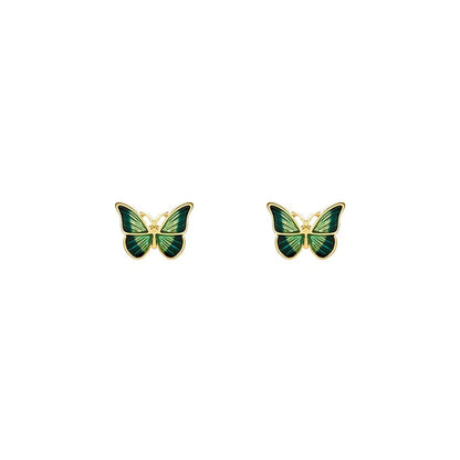 1 Pair Fashion Butterfly Alloy Enamel Plating Women's Ear Studs