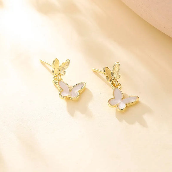 1 Pair Fashion Butterfly Alloy Women'S Drop Earrings