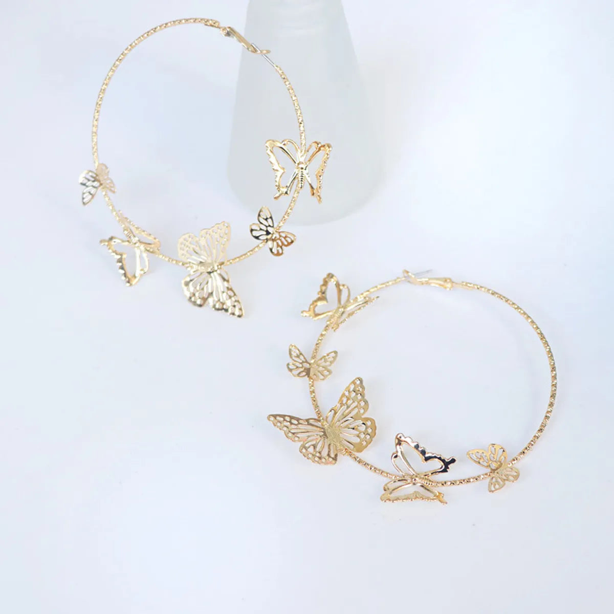 1 Pair Fashion Butterfly Metal Plating Metal Women'S Earrings