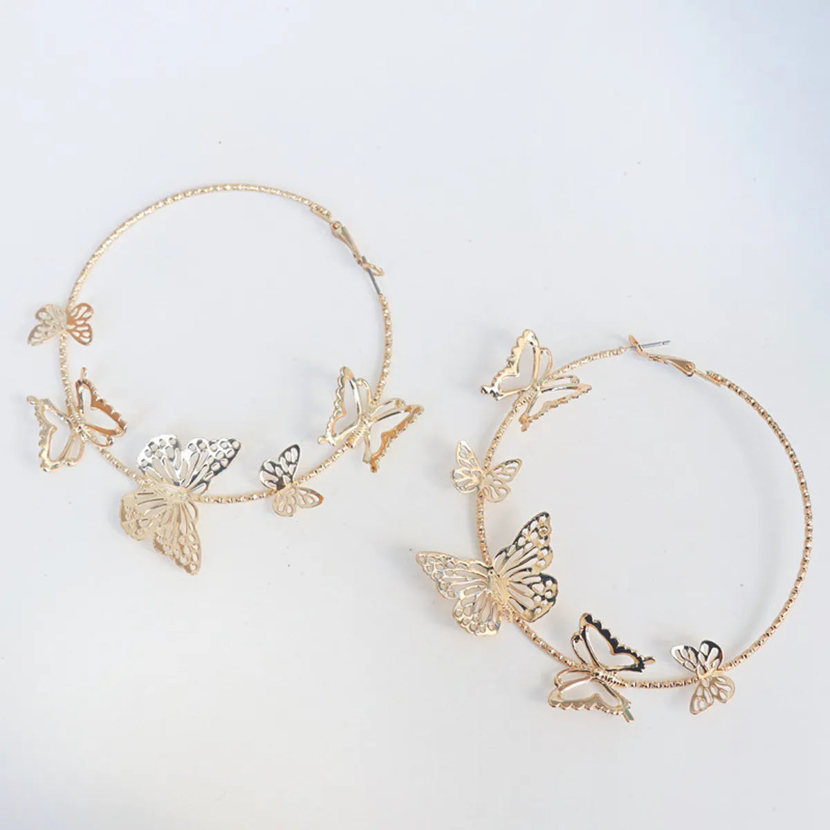 1 Pair Fashion Butterfly Metal Plating Metal Women'S Earrings