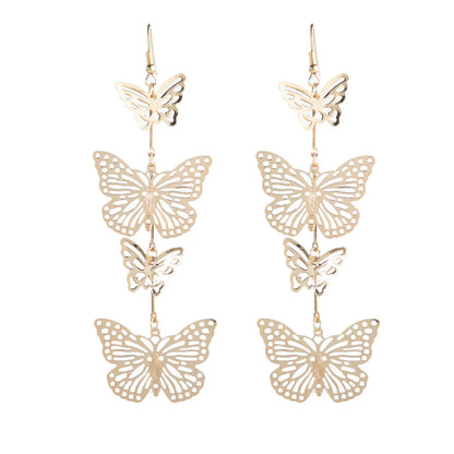 1 Pair Fashion Butterfly Metal Plating Metal Women'S Earrings