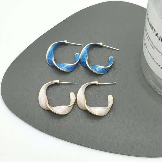 1 Pair Fashion C Shape Alloy Ear Studs