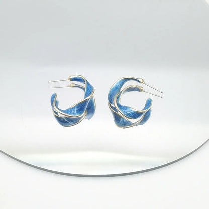 1 Pair Fashion C Shape Alloy Ear Studs