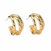 1 Pair Fashion C Shape Plating Metal Ear Studs