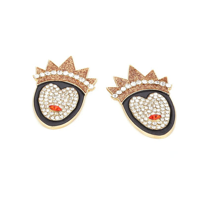 1 Pair Fashion Cartoon Character Alloy Inlay Artificial Diamond Women's Ear Studs