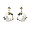 1 Pair Fashion Cat Alloy Plating Women'S Earrings