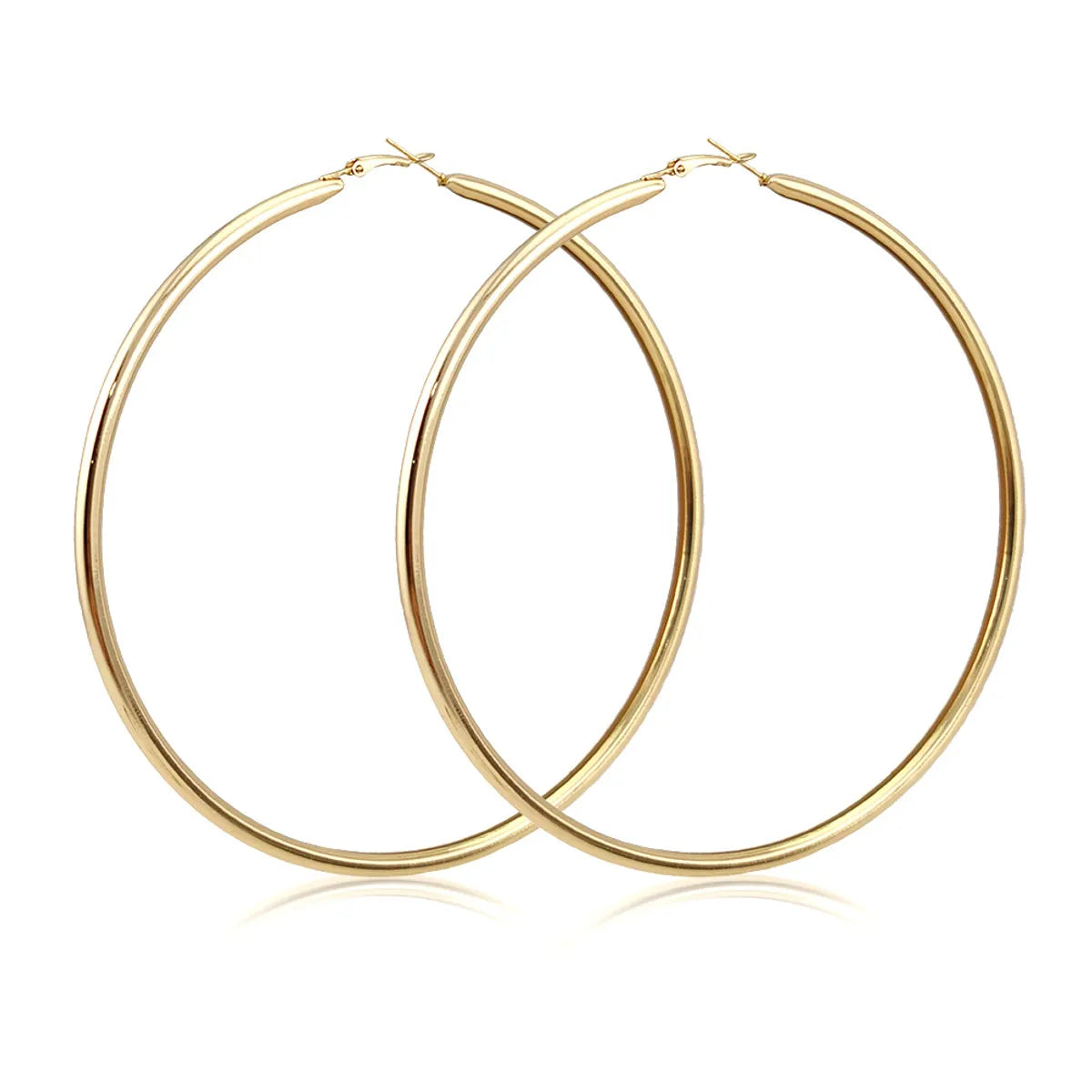 1 Pair Fashion Circle Plating Metal Gold Plated Silver Plated Earrings