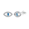 1 Pair Fashion Eye Sterling Silver Plating Zircon Earrings