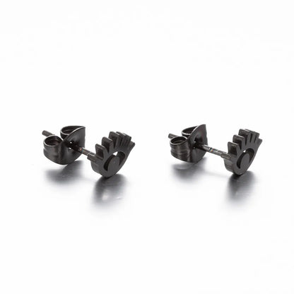 1 Pair Fashion Eye Titanium Steel Ear Studs