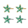 1 Pair Fashion Flower 925 Silver Inlaid Zircon Ear Studs