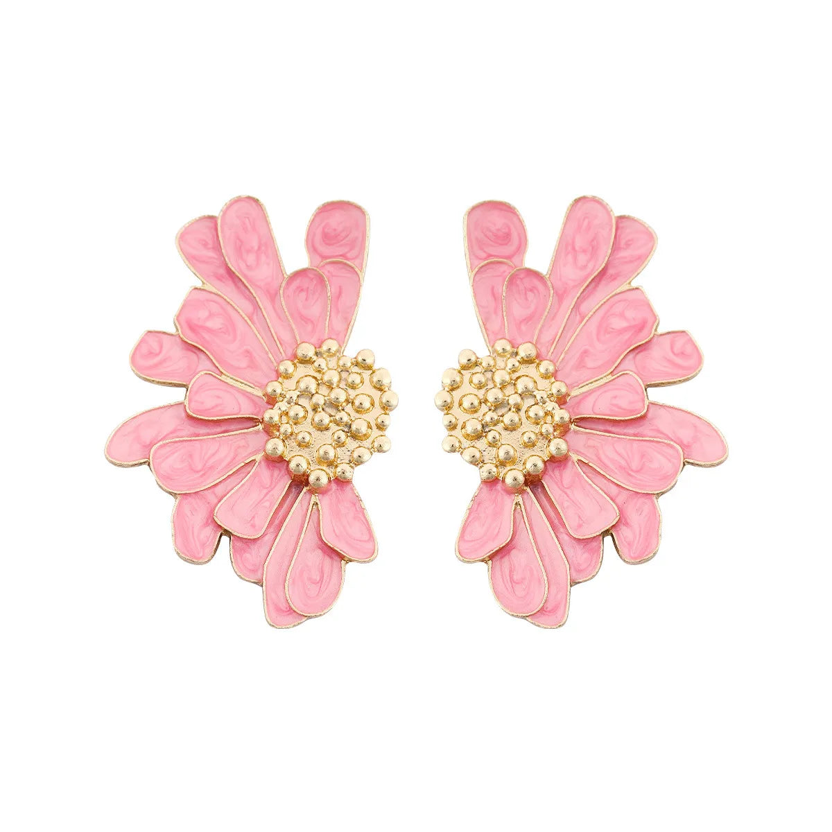 1 Pair Fashion Flower Alloy Enamel Women'S Ear Studs