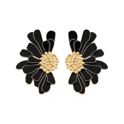 1 Pair Fashion Flower Alloy Enamel Women'S Ear Studs