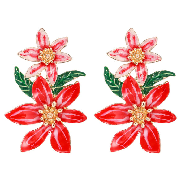1 Pair Fashion Flower Alloy Plating Women'S Drop Earrings