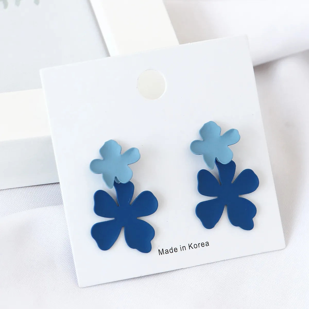 1 Pair Fashion Flower Alloy Stoving Varnish Women's Ear Studs