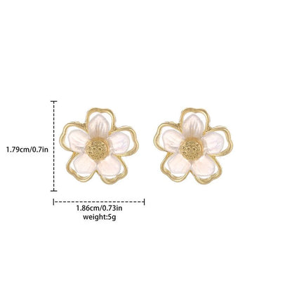 1 Pair Fashion Flower Alloy Women's Ear Studs