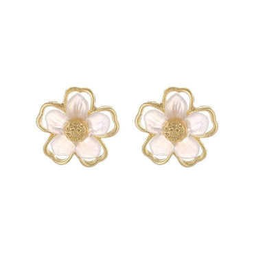 1 Pair Fashion Flower Alloy Women's Ear Studs