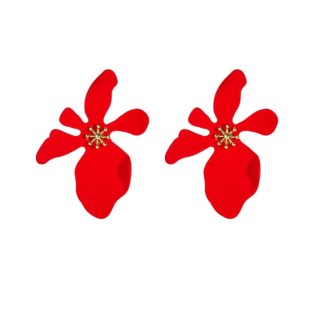 1 Pair Fashion Flower Alloy Ear Studs