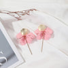 1 Pair Fashion Flower Arylic Stoving Varnish Women'S Drop Earrings