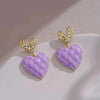 1 Pair Fashion Flower Butterfly Bow Knot Alloy Inlay Artificial Pearls Rhinestones Shell Women'S Earrings