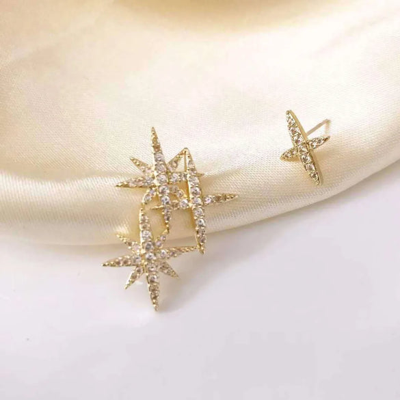 1 Pair Fashion Flower Butterfly Bow Knot Alloy Inlay Artificial Pearls Rhinestones Shell Women'S Earrings