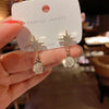 1 Pair Fashion Flower Butterfly Bow Knot Alloy Inlay Artificial Pearls Rhinestones Shell Women'S Earrings