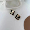 1 Pair Fashion Flower Butterfly Bow Knot Alloy Inlay Artificial Pearls Rhinestones Shell Women'S Earrings