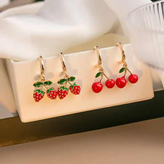 1 Pair Fashion Fruit Alloy Plating Women's Dangling Earrings