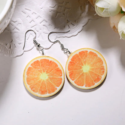 1 Pair Fashion Fruit Arylic Women's Drop Earrings