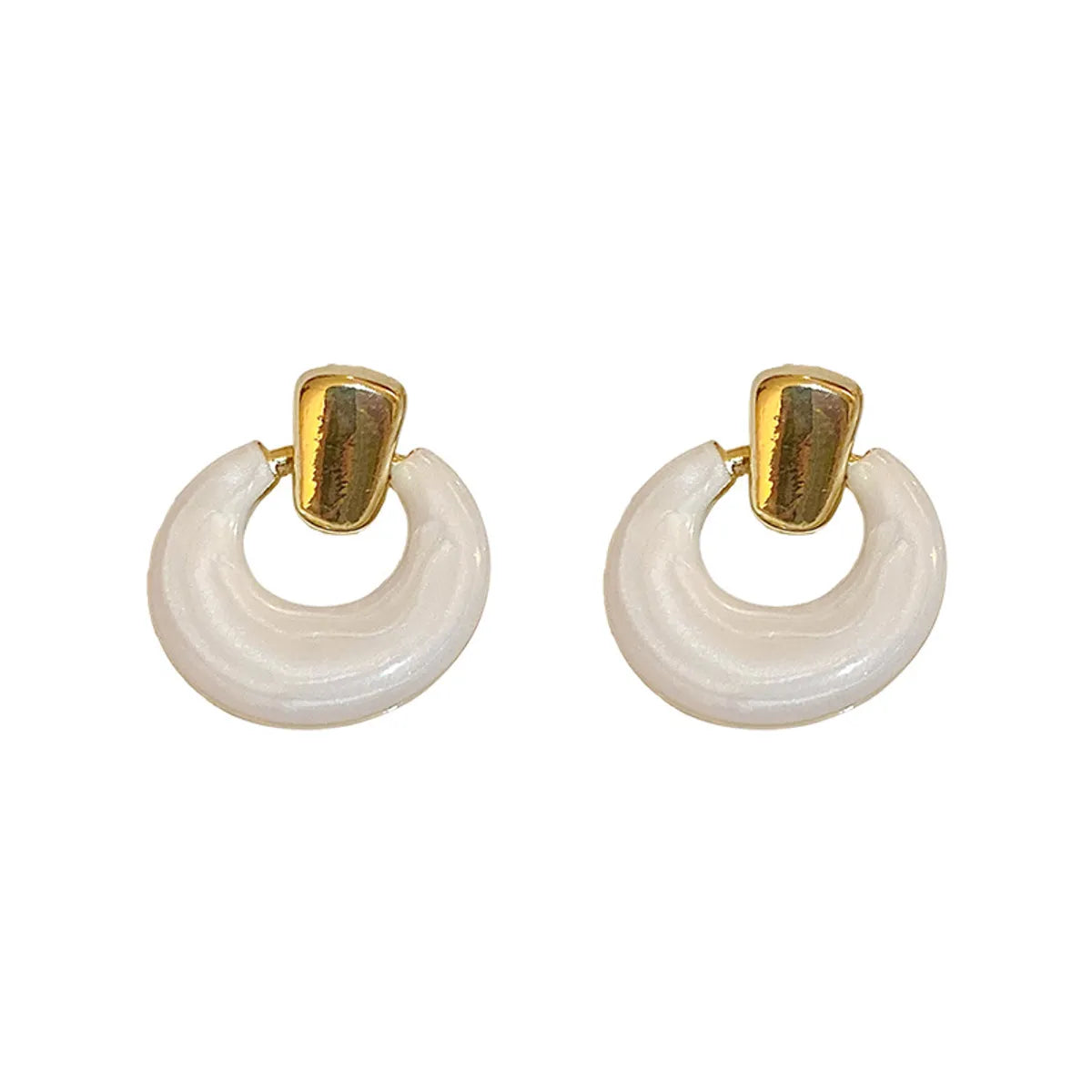 1 Pair Fashion Geometric Alloy Enamel Women's Ear Studs