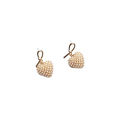 1 Pair Fashion Geometric Alloy Inlay Artificial Pearls Women's Earrings