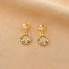 1 Pair Fashion Geometric Alloy Plating Artificial Pearls Rhinestones Women'S Ear Clips