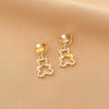 1 Pair Fashion Geometric Alloy Plating Artificial Pearls Rhinestones Women'S Ear Clips