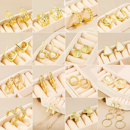 1 Pair Fashion Geometric Alloy Plating Women'S Ear Studs