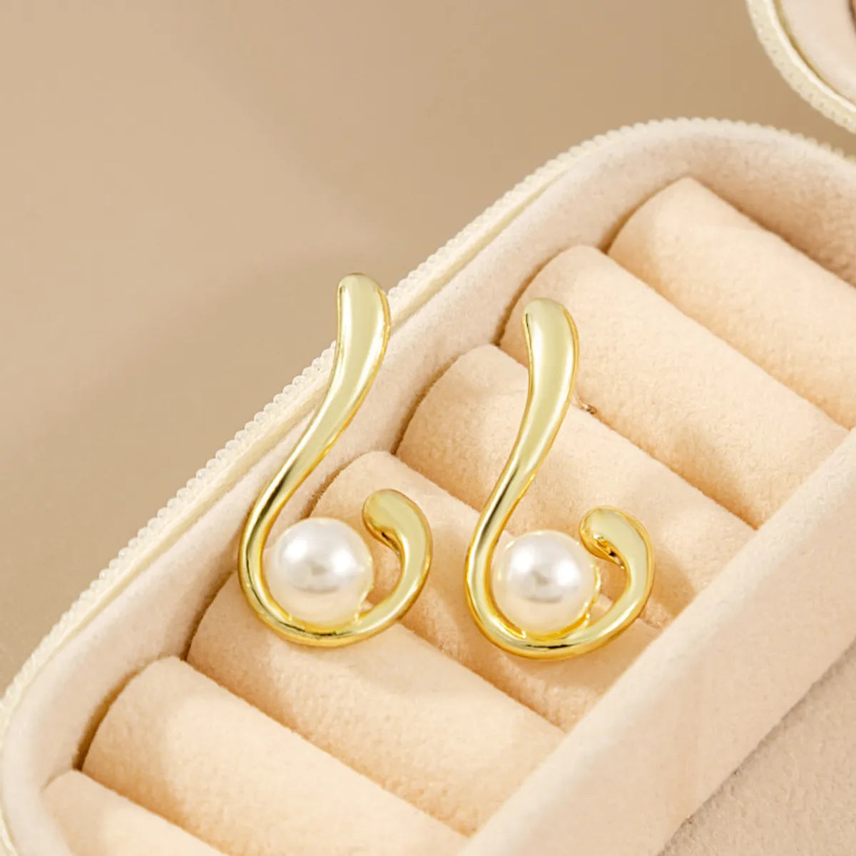 1 Pair Fashion Geometric Alloy Plating Women'S Ear Studs