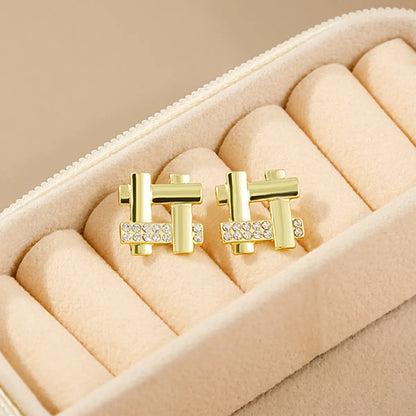 1 Pair Fashion Geometric Alloy Plating Women'S Ear Studs