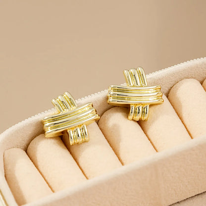 1 Pair Fashion Geometric Alloy Plating Women'S Ear Studs