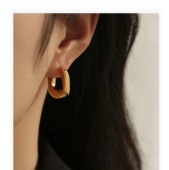 1 Pair Fashion Geometric Brass Plating Earrings