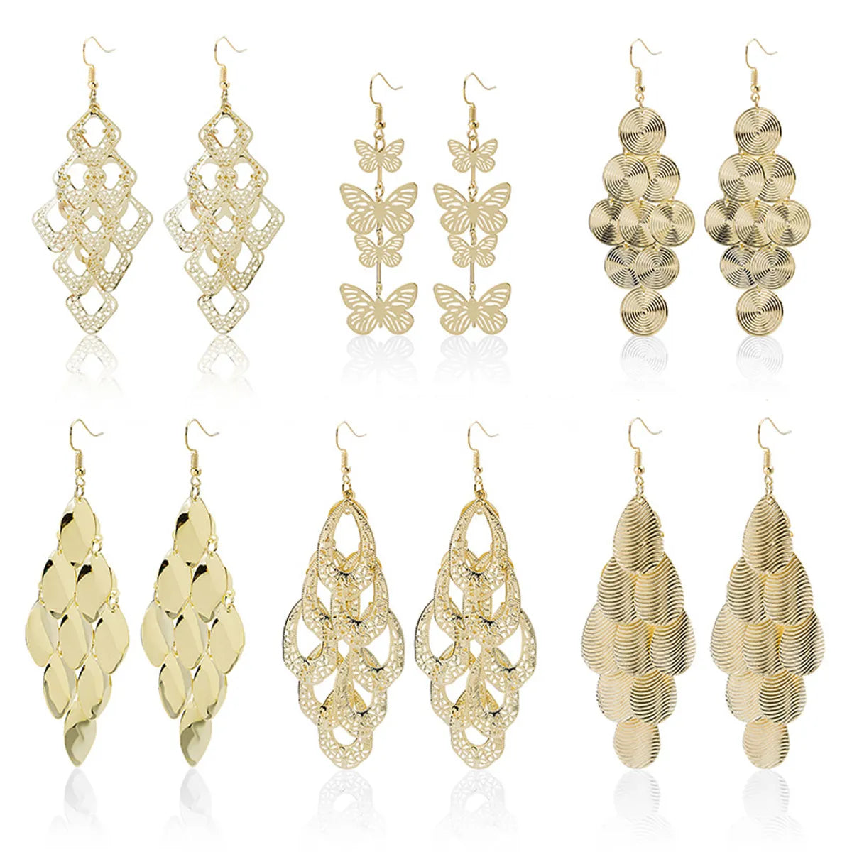 1 Pair Fashion Geometric Metal Women's Earrings